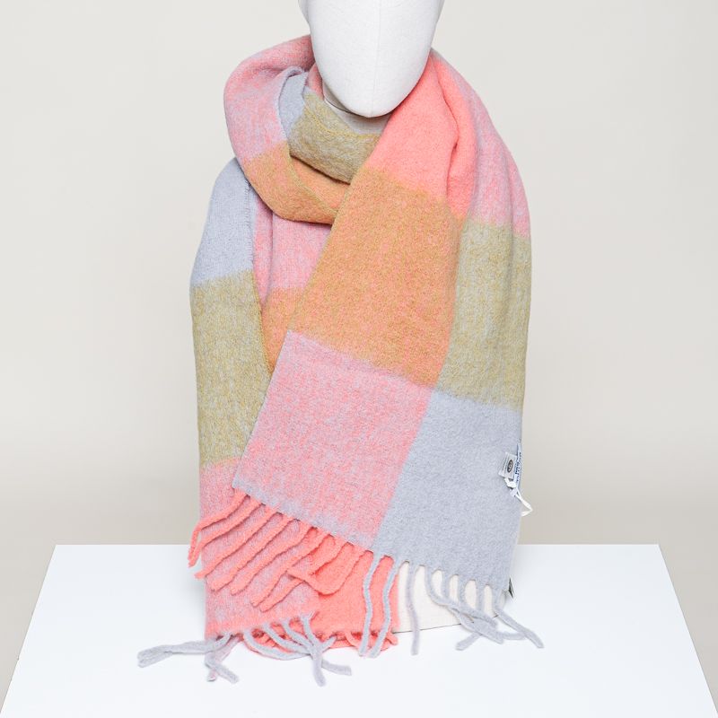 Schal orange gemustert