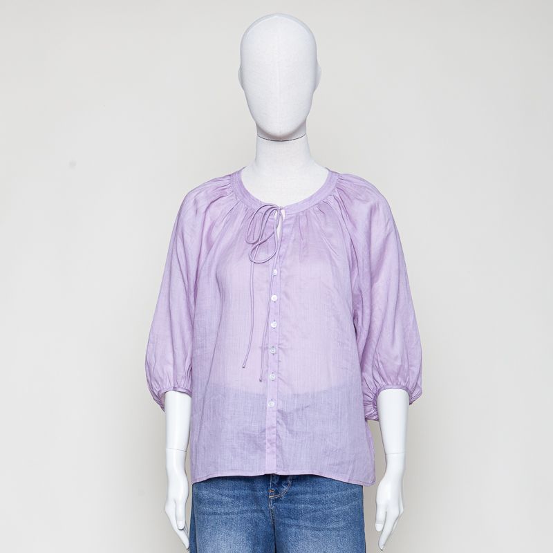 Magnolia blouse, fliederfarb. Bluse mit Schnürung