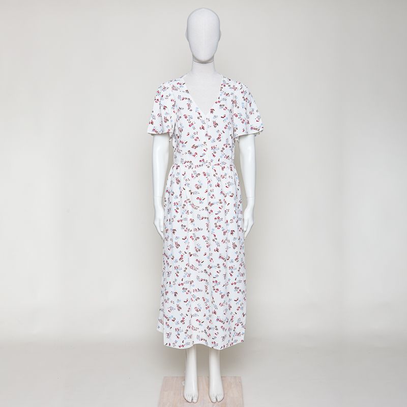 OCS Blended Printkleid, beige-geblümt