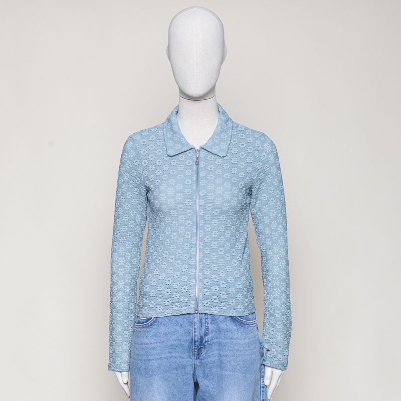 open structore zipped longsleeve mint