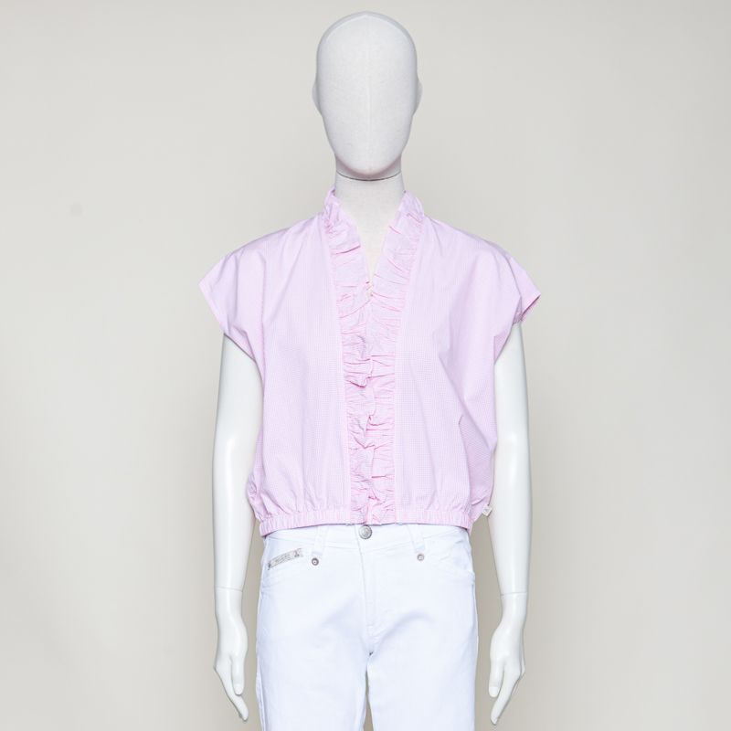 Cathina Sleeveless Poplin checked rosa
