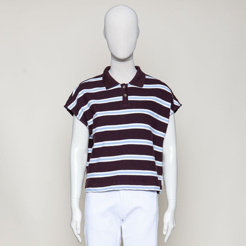 Gestreiftes Poloshirt dark brown