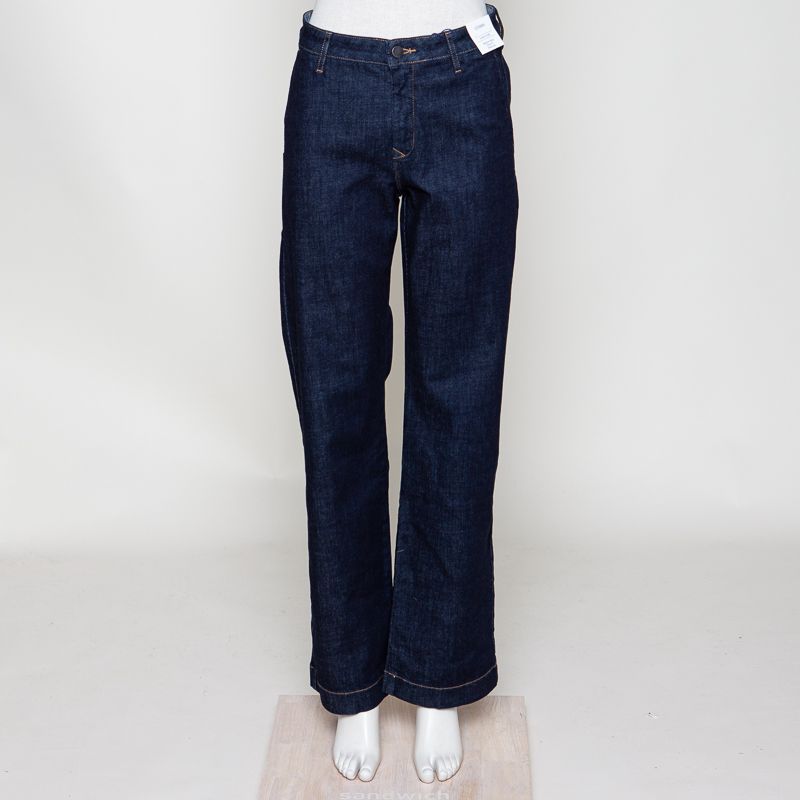 Cosma flared raw blue