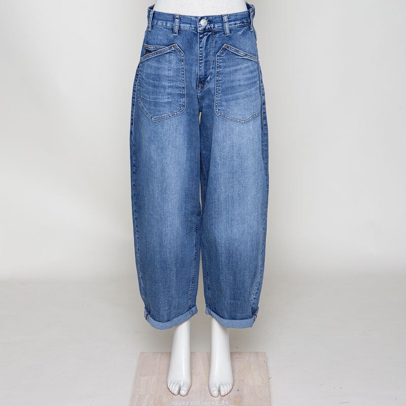 Meryll organic denim stretch naval