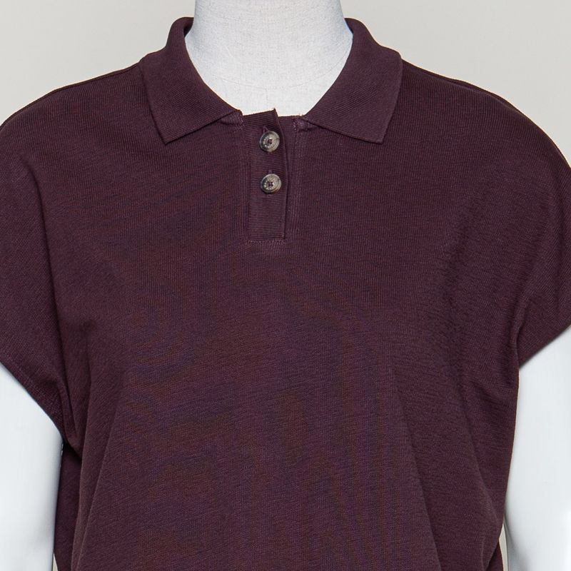 Poloshirt wide burnt aubergine