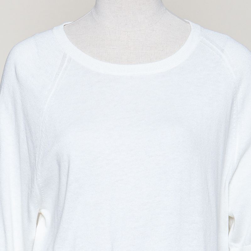blended Kurzarm-Pullover relaxed offwhite