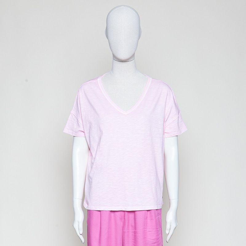 oversized V-Neck Shirt bubblegum