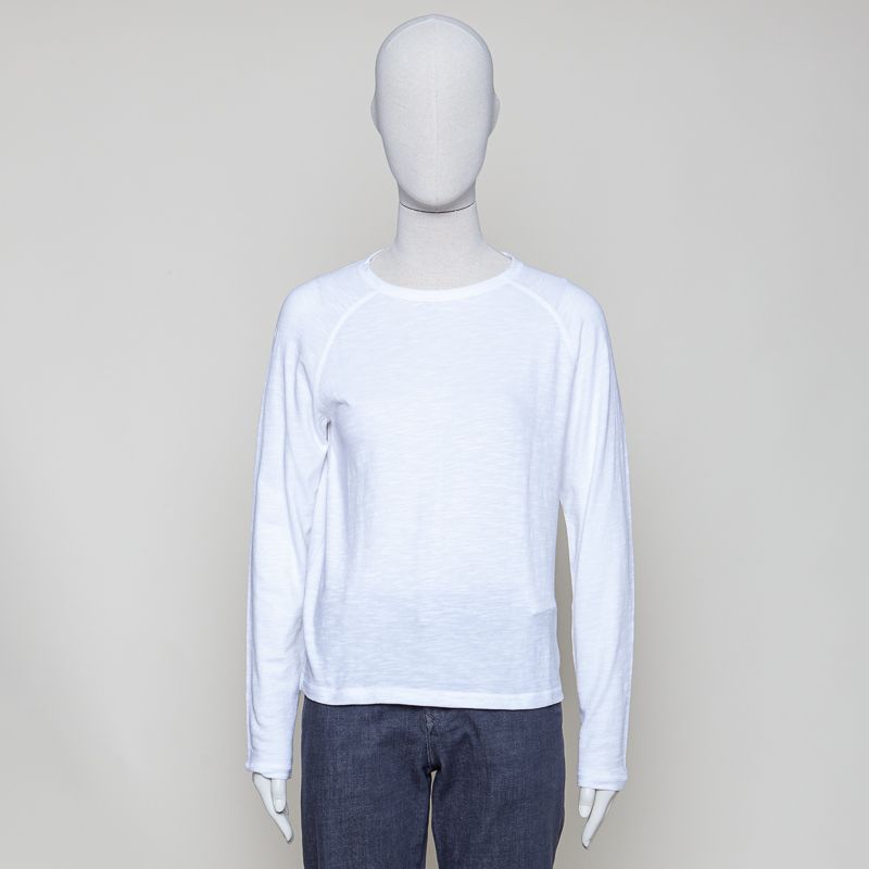 Langarm-Raglanshirt GOTS white