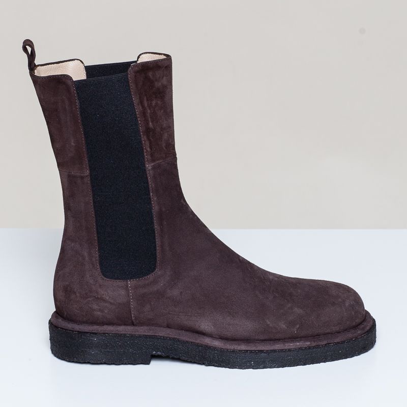 Stiefelette braun Wildleder