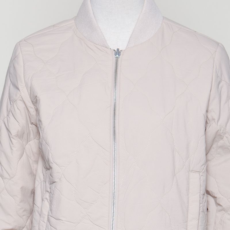 quilted reversible bomber beige