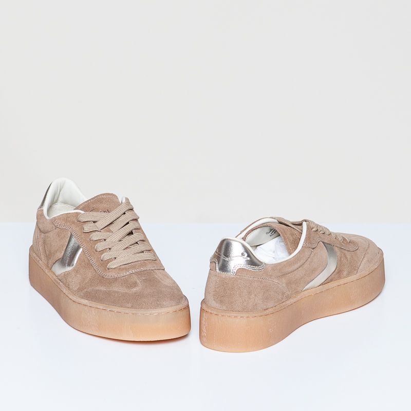 Mind suede/metallic light brown-platinum
