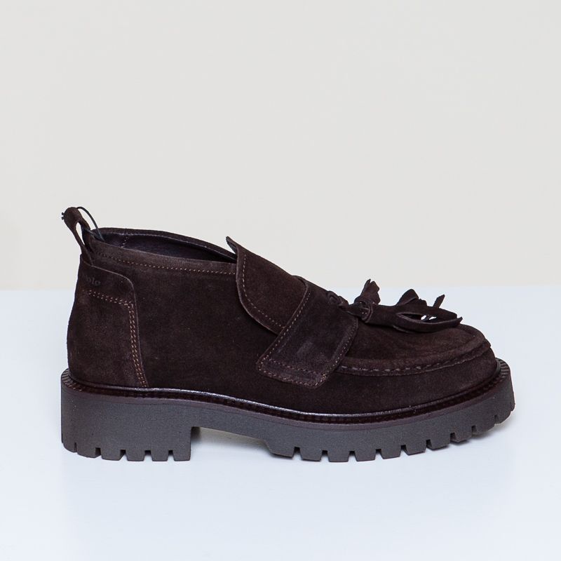 Phia Leather Booties burnt coffee