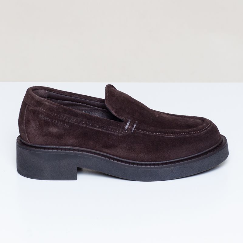 leather working loafer dark earth