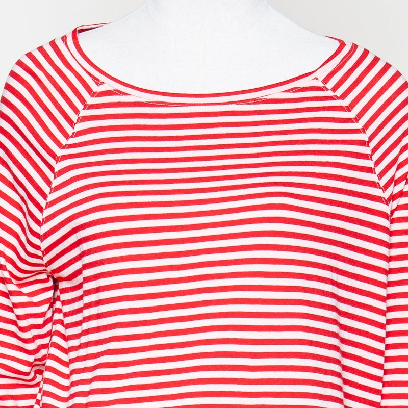 gestreiftes lonsleeve relaxed light red