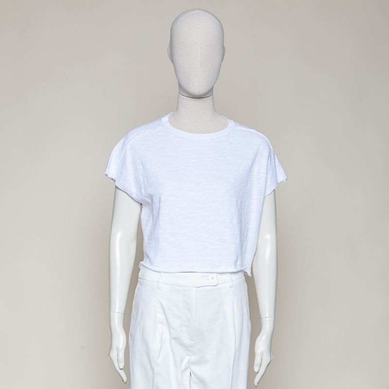 Relaxed raw cut T-Shirt white