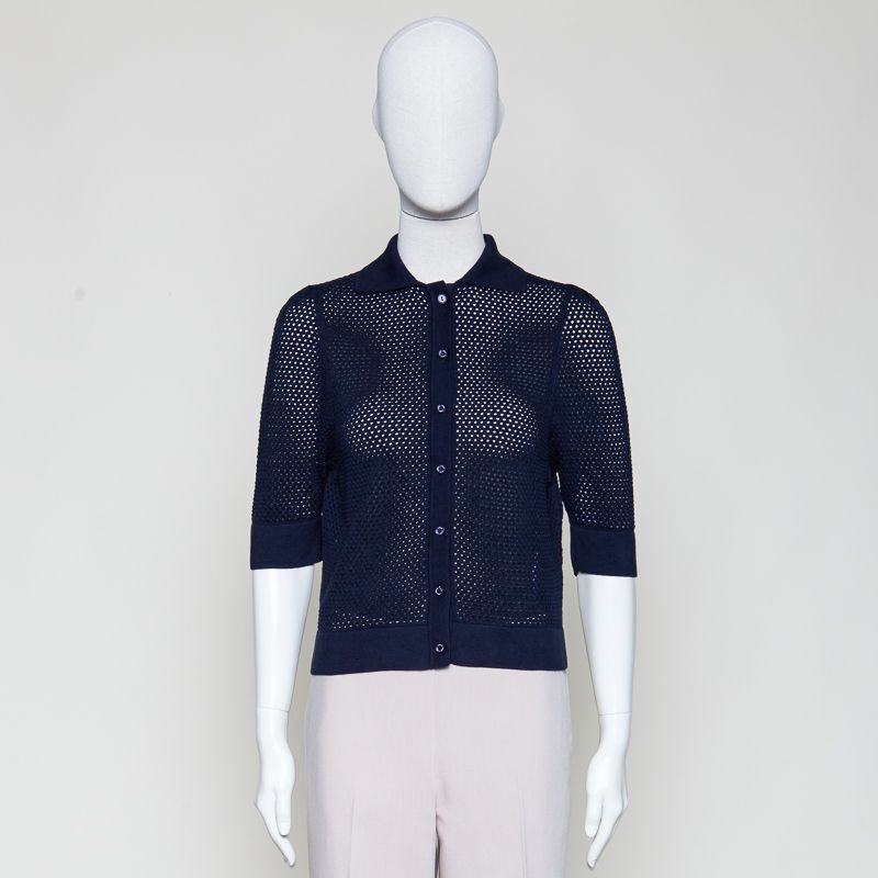 Strickjacke kurzarm midnight