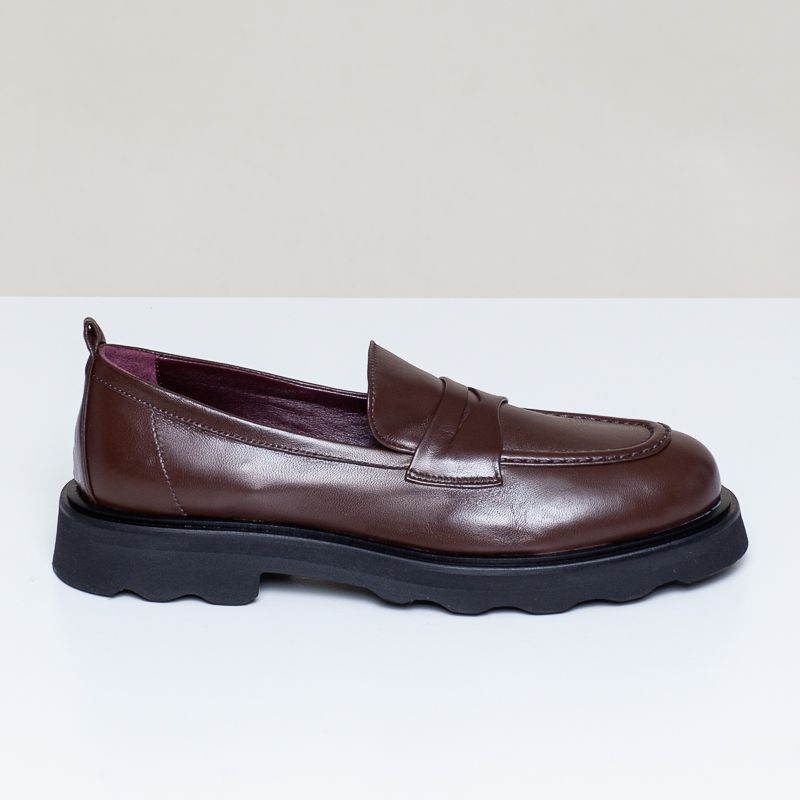 brauner Loafer Glattleder