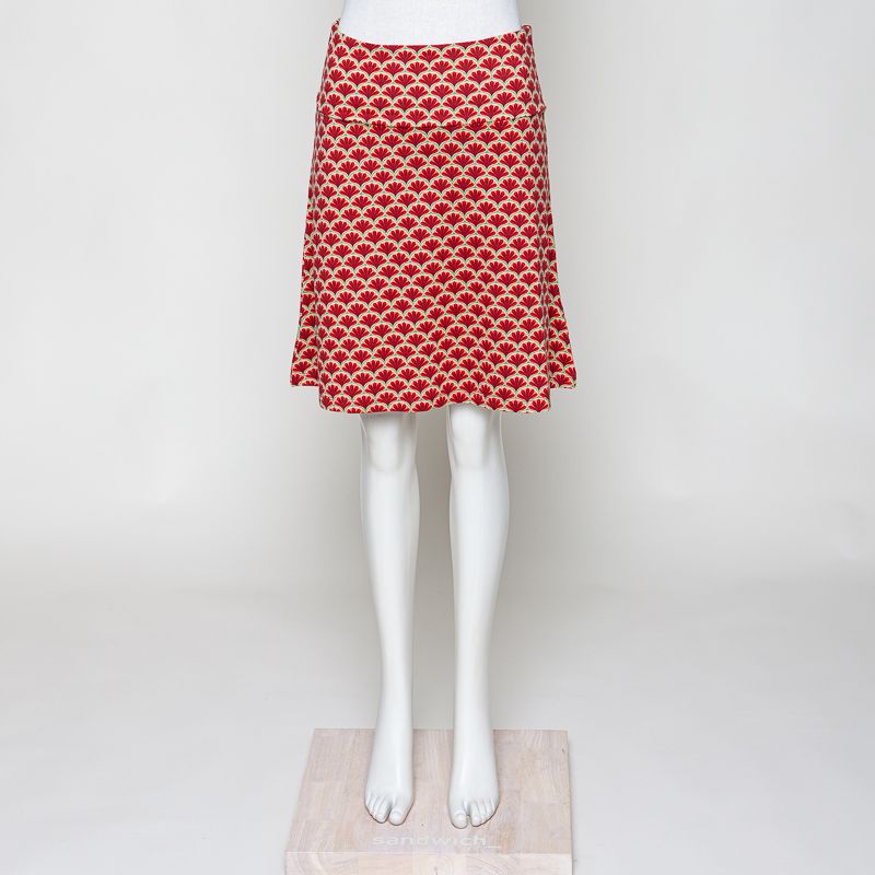 Rock, rot-grün-orange gemustert