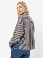 Perlina Longsleeve Poplin Striped coffee