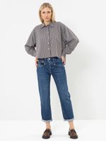 Perlina Longsleeve Poplin Striped coffee