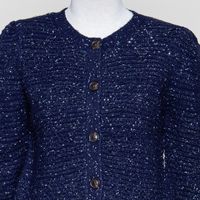 Strickjacke m Glitzer