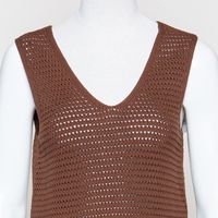 Stricktop slim braun