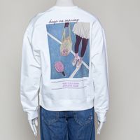 Sweatshirt oversized silky white