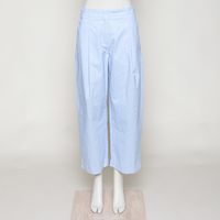 Marlena trousers, hellblaue Hose, weites Bein
