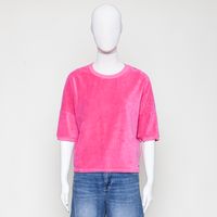 Smila Shortsleeve Jersey Velour deep pink