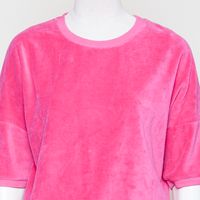 Smila Shortsleeve Jersey Velour deep pink