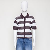 Maralou Short Sleeve Knit Cotton Mix gestreift