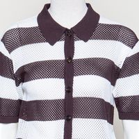 Maralou Short Sleeve Knit Cotton Mix gestreift