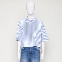 Perlina Poplin Striped blau/weiss gestreift