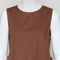 Woven Blouses Sleeveless umbra brown