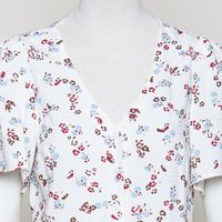 OCS Blended Printkleid, beige-geblümt