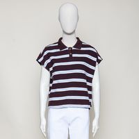 Gestreiftes Poloshirt dark brown