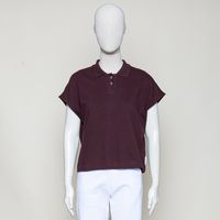 Poloshirt wide burnt aubergine