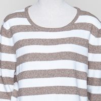 Jumper stripe brown/ecru