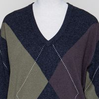 Philippa sweater grey/olive argyle