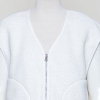 Teddyweste relaxed white blush