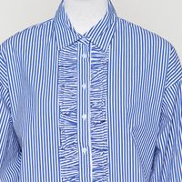Liline Poplin Striped blau weiss gestreift