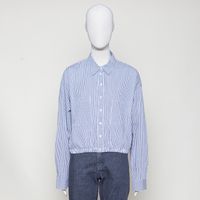 Lynella Poplin Striped blau weiss gestreift