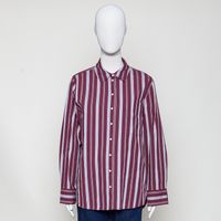 Stripe Loose velvet red-amberwood