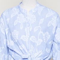 Messalin Cotton Striped hellblau/weiss gestreift