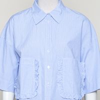Zia Poplin Checked hellblau/weis kariert