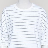 Smila Shortsleeve Jersey Velour Striped grauer Streifen