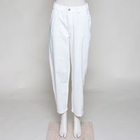 Barrel Pant cropped cream