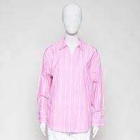 Streifenhemd GOTS rosa/gelb gestreift