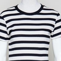 Shirt mit Streifen black/creme