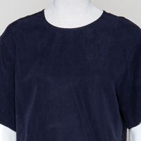 Crop-Blusenshirt relaxed blue depths